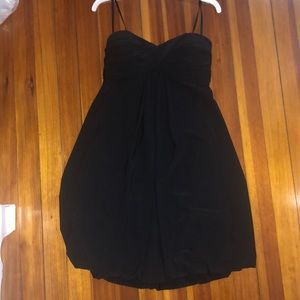 Strapless black dress